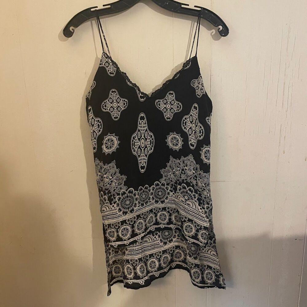 SW3 BESPOKE 100% Silk CAMISOLE TOP Hi Lo Hem XS